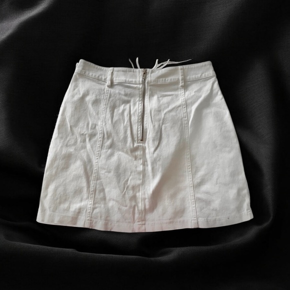 Forever 21 White Tie Front Pencil Mini Skirt - Picture 3 of 4